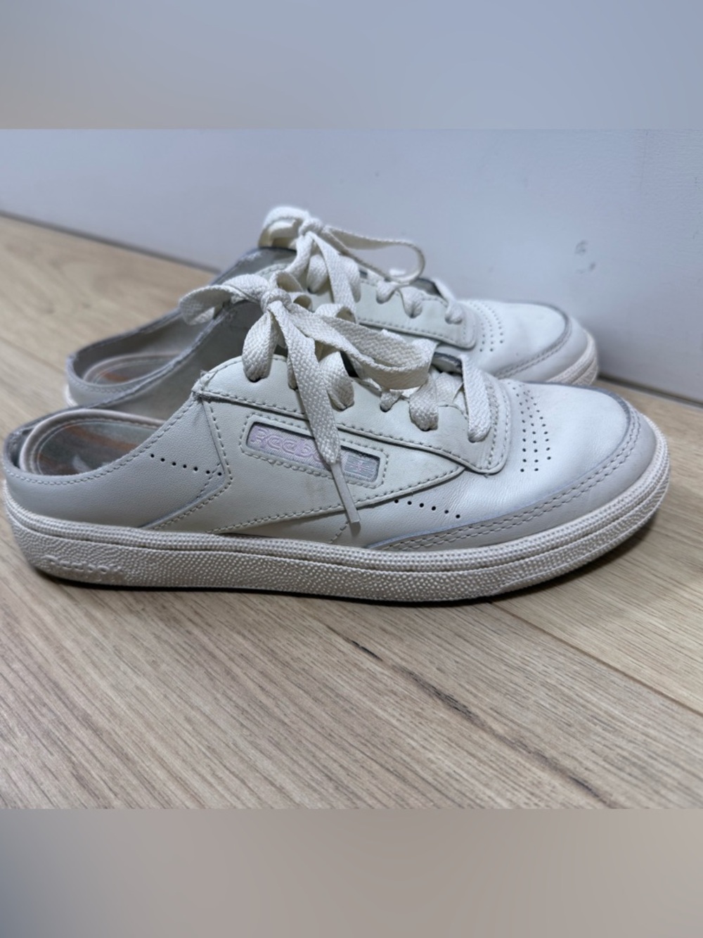 Reebok White and Cream Women's mule Sneakers